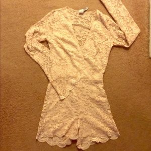 Lace Cream Romper